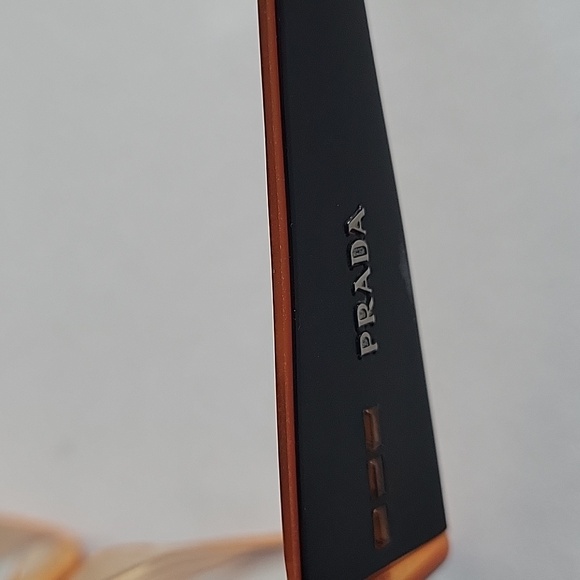 Prada Womens Designer Eyeglasses VBR 10F Black Italy Vintage - Picture 7 of 7